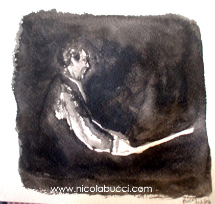Nicola Bucci -Bucnic-: jazz water colours - acquerelli jazz. Armstrong, Billie Holiday, Monk, Miles Davis, Chet Baker, John Coltrane, Charlie parker, Clifford Brown, Dizzie Gillespie, Ella Fitzgerald...