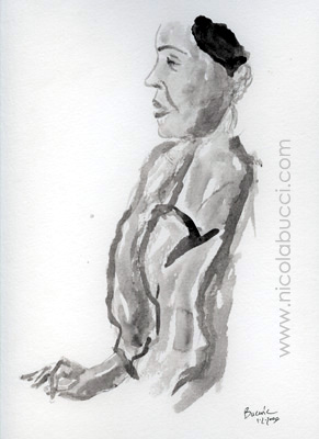 Nicola Bucci -Bucnic-: jazz water colours - acquerelli jazz. Armstrong, Billie Holiday, Monk, Miles Davis, Chet Baker, John Coltrane, Charlie parker, Clifford Brown, Dizzie Gillespie, Ella Fitzgerald...