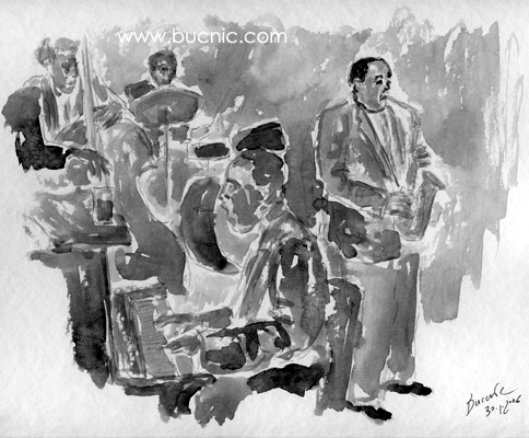Nicola Bucci -Bucnic-: jazz water colours - acquerelli jazz. Armstrong, Billie Holiday, Monk, Miles Davis, Chet Baker, John Coltrane, Charlie parker, Clifford Brown, Dizzie Gillespie, Ella Fitzgerald...