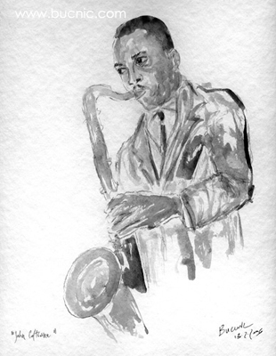Nicola Bucci -Bucnic-: jazz water colours - acquerelli jazz. Armstrong, Billie Holiday, Monk, Miles Davis, Chet Baker, John Coltrane, Charlie parker, Clifford Brown, Dizzie Gillespie, Ella Fitzgerald...