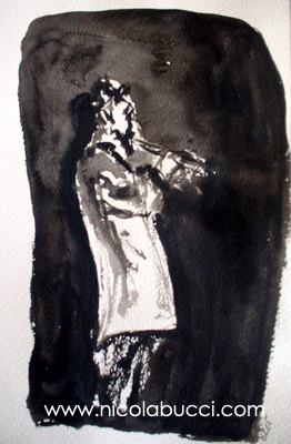 Nicola Bucci -Bucnic-: jazz water colours - acquerelli jazz. Armstrong, Billie Holiday, Monk, Miles Davis, Chet Baker, John Coltrane, Charlie parker, Clifford Brown, Dizzie Gillespie, Ella Fitzgerald...