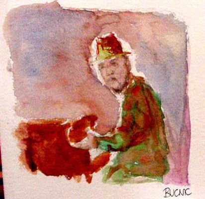 Nicola Bucci -Bucnic-: jazz water colours - acquerelli jazz. Armstrong, Billie Holiday, Monk, Miles Davis, Chet Baker, John Coltrane, Charlie parker, Clifford Brown, Dizzie Gillespie, Ella Fitzgerald...