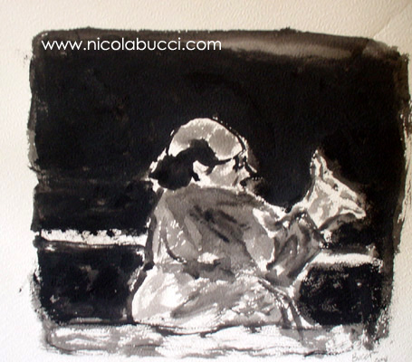 Nicola Bucci -Bucnic-: jazz water colours - acquerelli jazz. Armstrong, Billie Holiday, Monk, Miles Davis, Chet Baker, John Coltrane, Charlie parker, Clifford Brown, Dizzie Gillespie, Ella Fitzgerald...