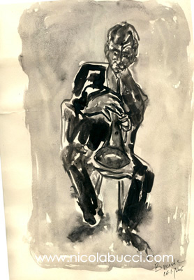 Nicola Bucci -Bucnic-: jazz water colours - acquerelli jazz. Armstrong, Billie Holiday, Monk, Miles Davis, Chet Baker, John Coltrane, Charlie parker, Clifford Brown, Dizzie Gillespie, Ella Fitzgerald...