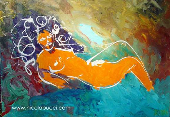 Nicola Bucci:tele, graffiti, acquerelli,disegni, acqua forte, puntasecca...></td>
    <td width=