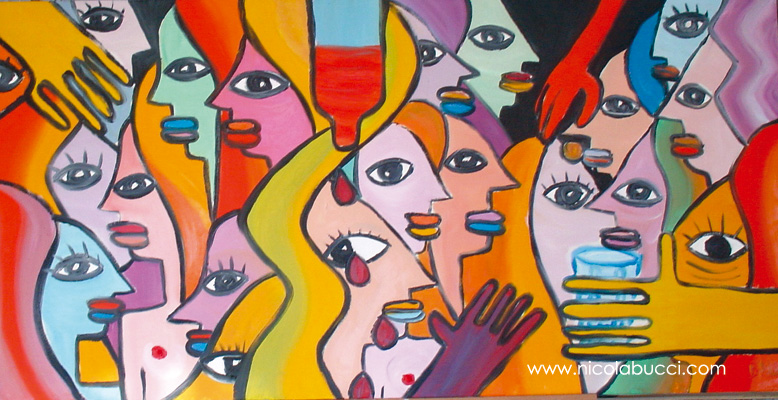 Nicola Bucci:tele, graffiti, acquerelli,disegni, acqua forte, puntasecca...></td>
    <td width=